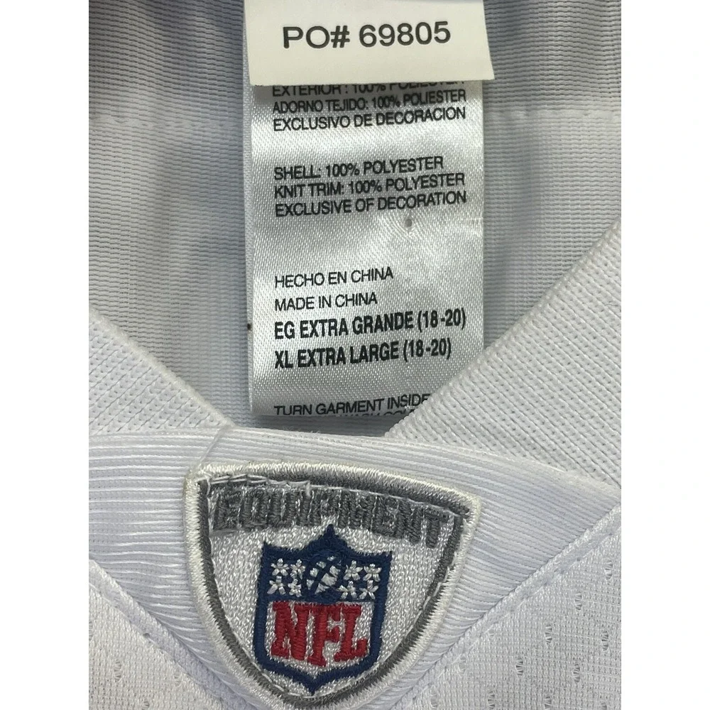 Reebok NFL / Colts # 18 Manning White Football Jersey Sz Youth XL (T28)‎ NWTs